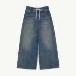 MM6 Maison Margiela Drawstring Jeans in Grey Blue | Denim | Coveti