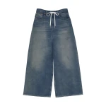 MM6 Maison Margiela Drawstring Jeans in Grey Blue | Denim | Coveti