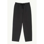 MM6 Maison Margiela Drawstring Wool Shirting Trousers in Anthracite | Tailored pants | Coveti
