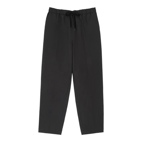 Drawstring Wool Shirting Trousers in Anthracite