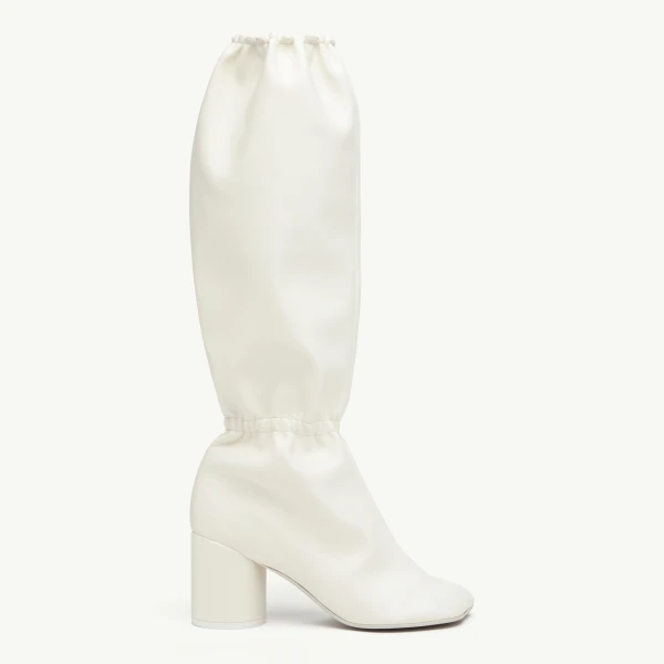 Elasticated Anatomic Knee-High Boots in Grey