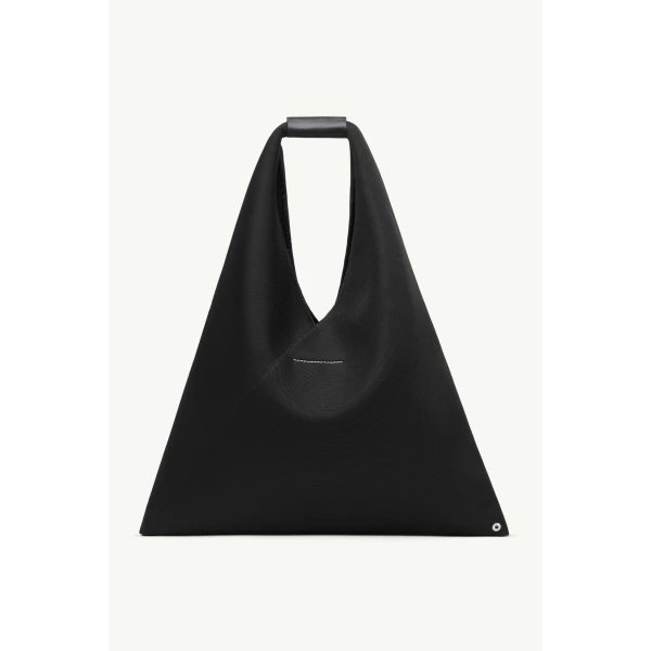 MM6 Maison Margiela Fabric Japanese Bag Classic Medium in Black, view 4 | Totes & Top-Handle Bags | Coveti