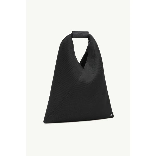 MM6 Maison Margiela Fabric Japanese Bag Classic Small in Black, view 3 | Totes & Top-Handle Bags | Coveti