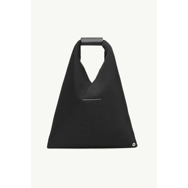 MM6 Maison Margiela Fabric Japanese Bag Classic Small in Black, view 4 | Totes & Top-Handle Bags | Coveti