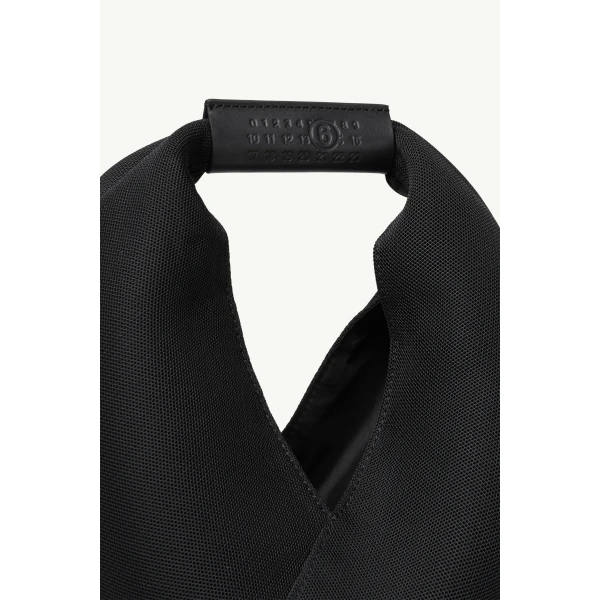MM6 Maison Margiela Fabric Japanese Bag Classic Small in Black, view 6 | Totes & Top-Handle Bags | Coveti