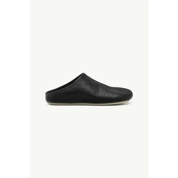 MM6 Maison Margiela Factory Sabots in Black, view 2 | Mules | Coveti