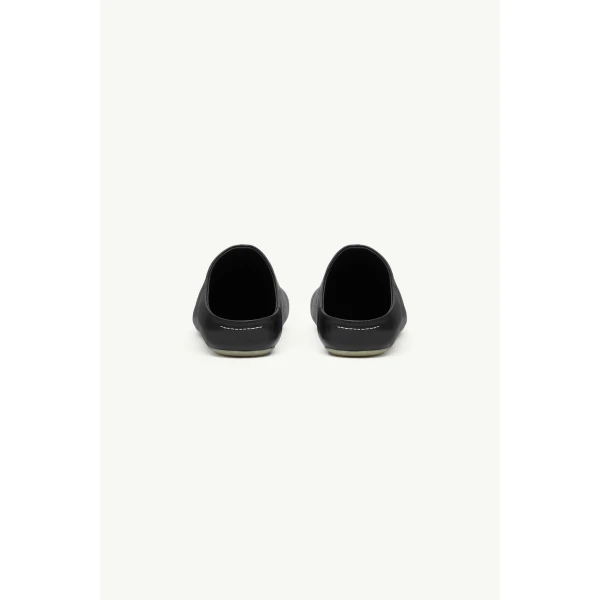 MM6 Maison Margiela Factory Sabots in Black, view 4 | Mules | Coveti