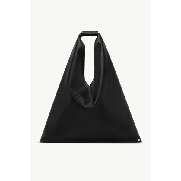 MM6 Maison Margiela Faux Leather Japanese Bag Classic Medium in Black, view 2 | Totes & Top-Handle Bags | Coveti