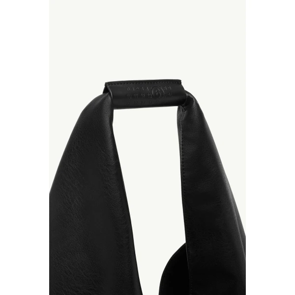 MM6 Maison Margiela Faux Leather Japanese Bag Classic Medium in Black, view 5 | Totes & Top-Handle Bags | Coveti