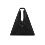MM6 Maison Margiela Faux Leather Japanese Bag Classic Medium in Black | Totes & Top-Handle Bags | Coveti