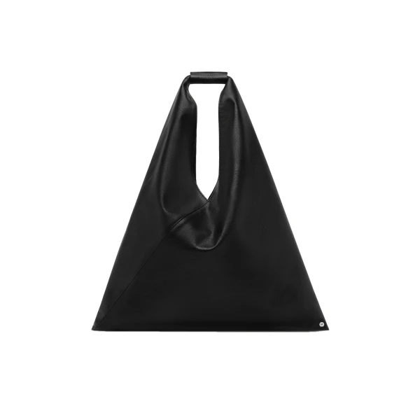 MM6 Maison Margiela Faux Leather Japanese Bag Classic Medium in Black | Totes & Top-Handle Bags | Coveti