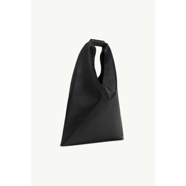 MM6 Maison Margiela Faux Leather Japanese Bag Classic Small in Black, view 3 | Totes & Top-Handle Bags | Coveti