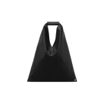 MM6 Maison Margiela Faux Leather Japanese Bag Classic Small in Black | Totes & Top-Handle Bags | Coveti