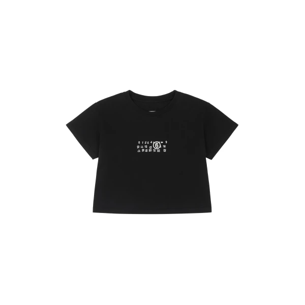 MM6 Maison Margiela Flipped-Print Overdyed T-Shirt in Black | T-shirts | Coveti