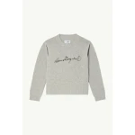 MM6 Maison Margiela Handwritten Knit Jumper in Grey Melange | Sweaters | Coveti