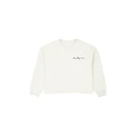 MM6 Maison Margiela Handwritten-Print Sweatshirt in Ecru | Hoodies | Coveti