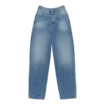 MM6 Maison Margiela High-Waisted Jeans in Light Blue | Denim | Coveti