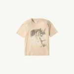MM6 Maison Margiela Horse Portrait T-Shirt in Pink Beige | T-shirts | Coveti