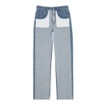 MM6 Maison Margiela Inverted-Pocket Straight-Leg Jeans in Blue | Denim | Coveti