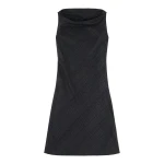 MM6 Maison Margiela Jacquard Dress in Black | Midi Dresses | Coveti