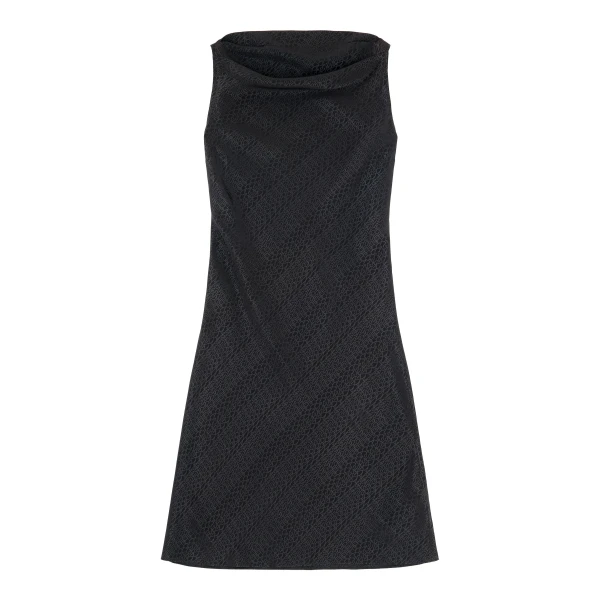 MM6 Maison Margiela Jacquard Dress in Black | Midi Dresses | Coveti