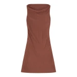 MM6 Maison Margiela Jacquard Dress in Light Brown | Midi Dresses | Coveti