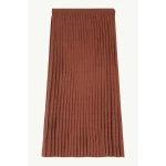 MM6 Maison Margiela Jacquard Midi Skirt in Light Brown | Midi Skirts | Coveti