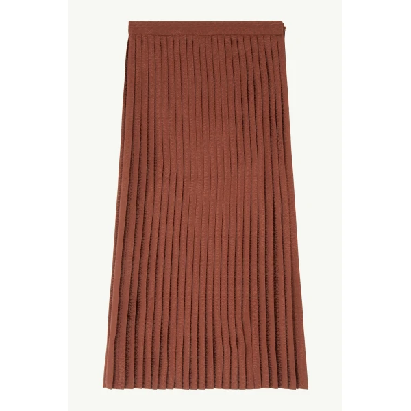 MM6 Maison Margiela Jacquard Midi Skirt in Light Brown, view 6 | Midi Skirts | Coveti