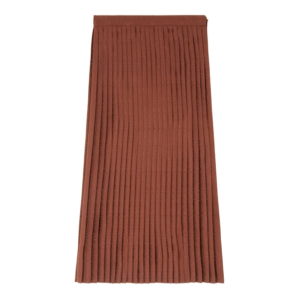 MM6 Maison Margiela Jacquard Midi Skirt in Light Brown | Midi Skirts | Coveti
