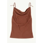 MM6 Maison Margiela Jacquard Top in Light Brown | Tops | Coveti