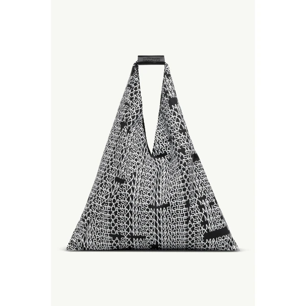 MM6 Maison Margiela Japanese Bag Classic Medium in Black and White, view 2 | Totes & Top-Handle Bags | Coveti