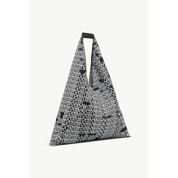 MM6 Maison Margiela Japanese Bag Classic Medium in Black and White, view 3 | Totes & Top-Handle Bags | Coveti