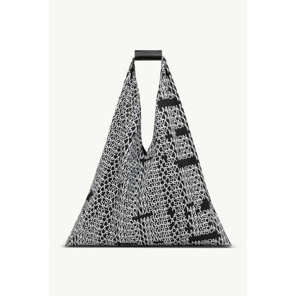 MM6 Maison Margiela Japanese Bag Classic Medium in Black and White, view 4 | Totes & Top-Handle Bags | Coveti