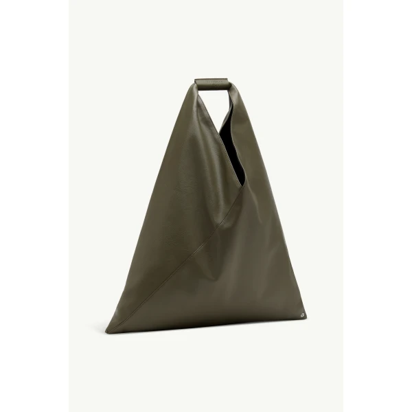 MM6 Maison Margiela Japanese Bag Classic Medium in Khaki, view 3 | Totes & Top-Handle Bags | Coveti