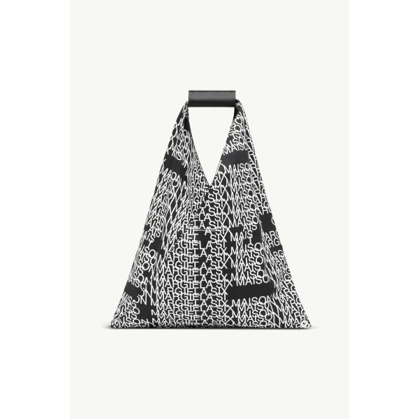 MM6 Maison Margiela Japanese Bag Classic Small in Black and White, view 4 | Totes & Top-Handle Bags | Coveti