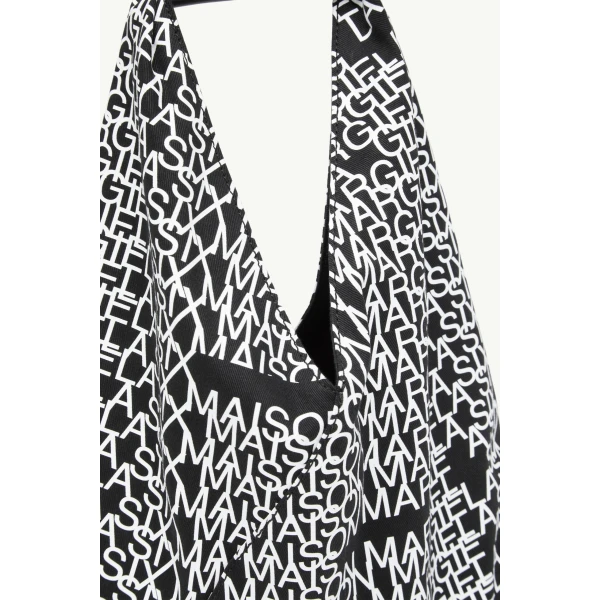 MM6 Maison Margiela Japanese Bag Classic Small in Black and White, view 6 | Totes & Top-Handle Bags | Coveti