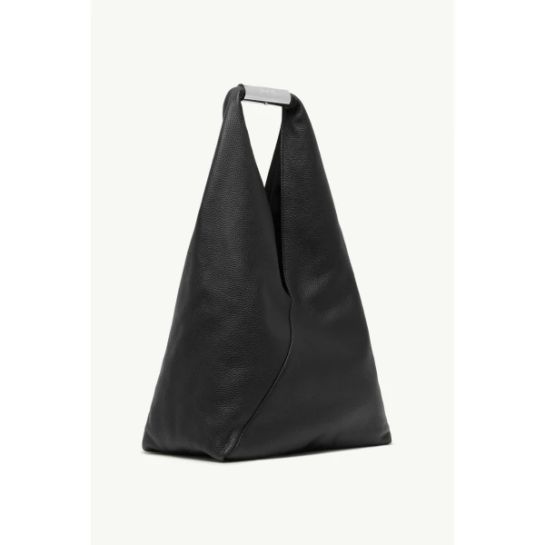 MM6 Maison Margiela Japanese Bag Jewel Handle Classic in Black, view 3 | Totes & Top-Handle Bags | Coveti