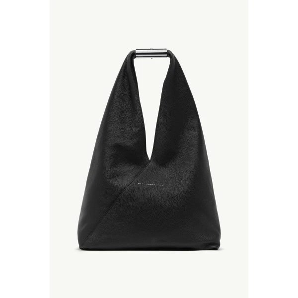 MM6 Maison Margiela Japanese Bag Jewel Handle Classic in Black, view 4 | Totes & Top-Handle Bags | Coveti