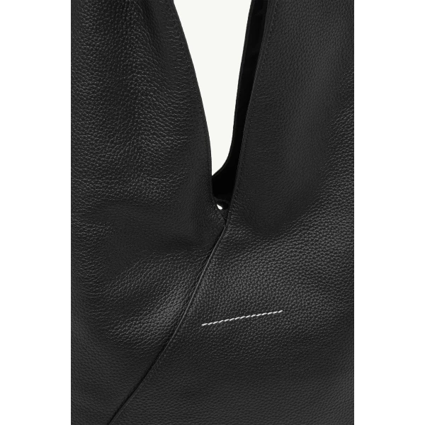 MM6 Maison Margiela Japanese Bag Jewel Handle Classic in Black, view 6 | Totes & Top-Handle Bags | Coveti