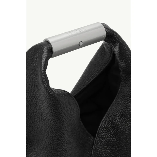 MM6 Maison Margiela Japanese Bag Jewel Handle Classic with Strap in Black, view 5 | Totes & Top-Handle Bags | Coveti