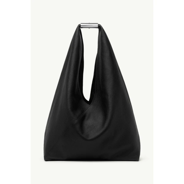 MM6 Maison Margiela Japanese Bag Jewel Handle Large in Black, view 2 | Totes & Top-Handle Bags | Coveti