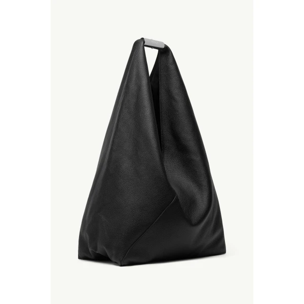 MM6 Maison Margiela Japanese Bag Jewel Handle Large in Black, view 3 | Totes & Top-Handle Bags | Coveti