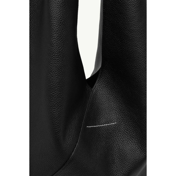 MM6 Maison Margiela Japanese Bag Jewel Handle Large in Black, view 6 | Totes & Top-Handle Bags | Coveti
