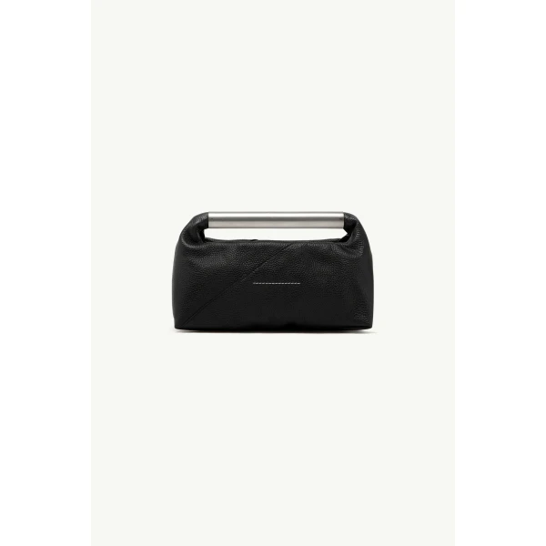 MM6 Maison Margiela Japanese Bag Jewel Handle in Black, view 4 | Totes & Top-Handle Bags | Coveti