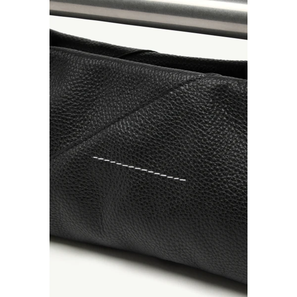 MM6 Maison Margiela Japanese Bag Jewel Handle in Black, view 6 | Totes & Top-Handle Bags | Coveti