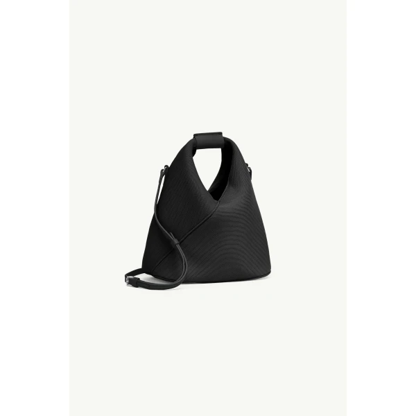 MM6 Maison Margiela Japanese Mesh Crossbody Bag in Black, view 3 | Shoulder & Crossbody Bags | Coveti