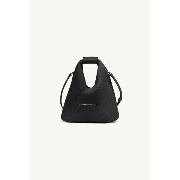 MM6 Maison Margiela Japanese Mesh Crossbody Bag in Black, view 4 | Shoulder & Crossbody Bags | Coveti