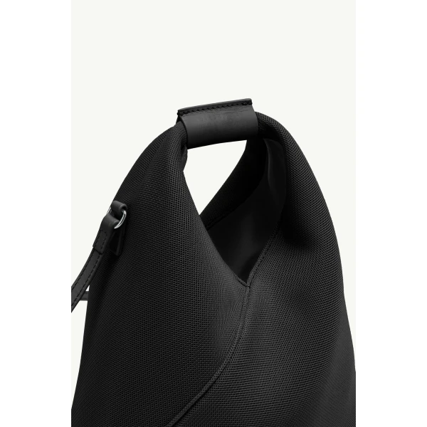 MM6 Maison Margiela Japanese Mesh Crossbody Bag in Black, view 5 | Shoulder & Crossbody Bags | Coveti