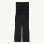 MM6 Maison Margiela Jeans with Overlay in Black | Denim | Coveti