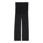 MM6 Maison Margiela Jeans with Overlay in Black | Denim | Coveti